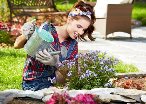 Seasonal planting and garden structure for landscape gardening in Beckenham