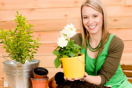 Protected online payment area for landscaping services